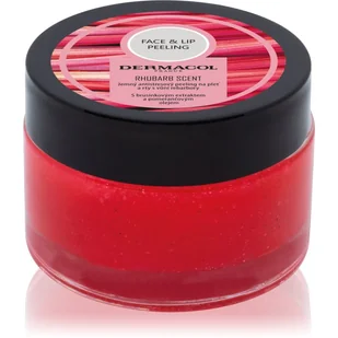 Dermacol Face & Lip Peeling Rhubarb peeling cukrowy do ust i policzków 50 ml - Balsamy do ust - miniaturka - grafika 1
