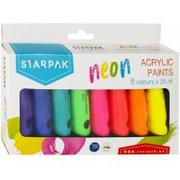 Farby i media malarskie - Starpak Farby akrylowe neonowe 484981 8 x 25 ml - miniaturka - grafika 1