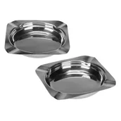 Naczynia żaroodporne - Popielniczka nierdzewna Wyspa okazji 11,5 cm srebrny - miniaturka - grafika 1