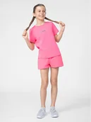 Spodenki damskie - 4F Szorty sportowe 4FJSS23TSHOF098 Różowy Regular Fit - miniaturka - grafika 1