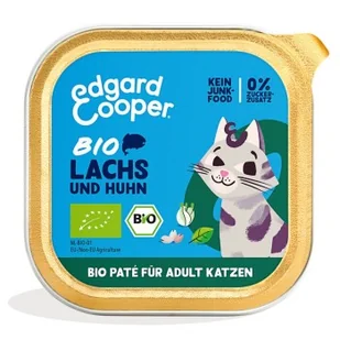 Edgard & Cooper mokra karma dla kota Adult Paté Bio łosoś i kurczak 32x85 g - Mokra karma dla kotów - miniaturka - grafika 1