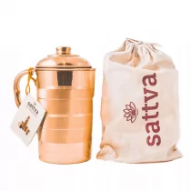 Sattva India Dzbanek do Wody Miedziany Paski Sattva 1950ml D5DC-666F4_20220102214953 - Dekoracje domu - miniaturka - grafika 1