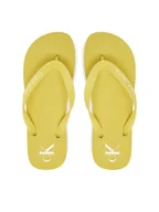 Klapki i japonki damskie - Calvin Klein Jeans Japonki Beach Sandal Transparent Tpu YW0YW01829 Żółty - miniaturka - grafika 1
