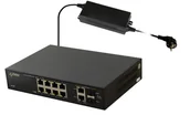 Switche - PULSAR SWITCH POE SF108-90W 10-PORTÓW 8xPoE + 2xUPLINK/2xSFP) SF108-90W - miniaturka - grafika 1