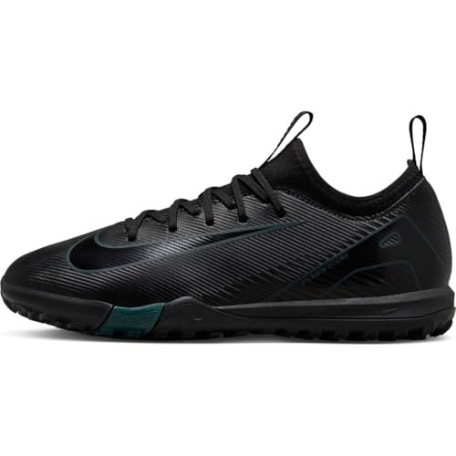 Nike Unisex dziecięce buty piłkarskie Jr Zoom Vapor 16 Academy Tf, Black Black Deep Jungle, 35 EU