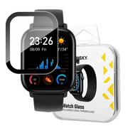 Akcesoria do smartwatchy - Wozinsky Watch Glass hybrydowe szkło do Xiaomi Amazfit GTS czarny - miniaturka - grafika 1