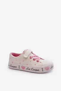 Trampki Dziewczęce Lee Cooper LCW-24-02-2159 Białe-30 - Buty dla dziewczynek - miniaturka - grafika 1