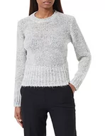 Swetry damskie - Sisley Damski sweter L/S 1057M1024, biały 600, XS - miniaturka - grafika 1