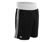 Kimona, stroje i obuwie - Szorty bokserskie Adidas Boxing Punch Line IBA Czarny/Biały - Rozmiar: S - miniaturka - grafika 1