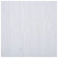 Panele podłogowe - Vida Samoprzylepne panele podłogowe 5,11 m PVC białe V-146239 - miniaturka - grafika 1