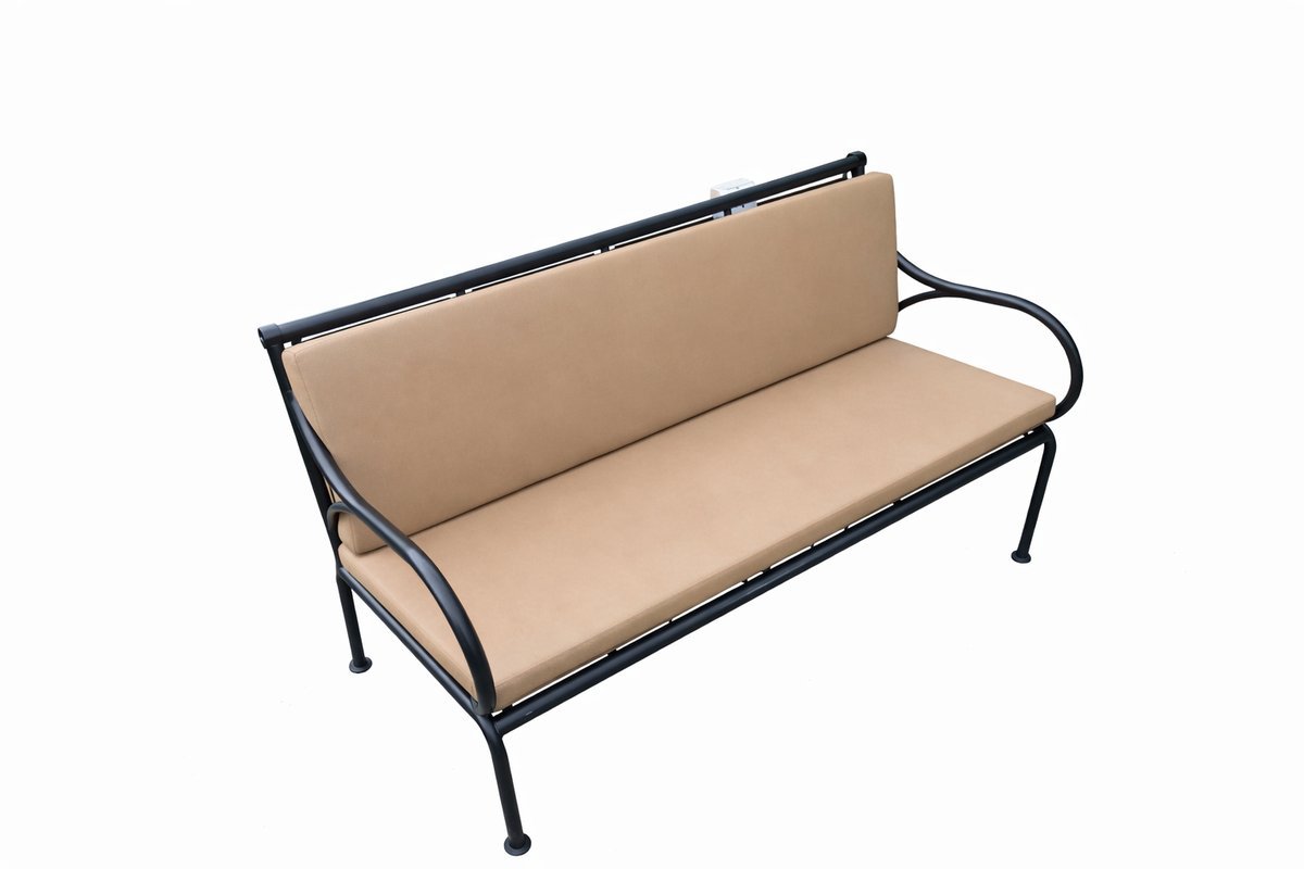 BERTONI Poduszka ogrodowa wodoodporna na ławkę huśtawkę Cappuccino 120x40+40, zdejmowany pokrowiec