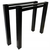 Meble modułowe i akcesoria - Nogi metalowe U Do stołu Loft Industrial czarne 68x72 cm Profil 6x6cm 2 szt - miniaturka - grafika 1