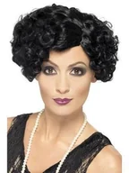 Moda i Uroda OUTLET - Smiffys Smiffys Damska peruka z lat 20. Flirty Flapper Peruka One Size, czarna, 42465 42465 - miniaturka - grafika 1