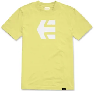 t-shirt ETNIES ICON TEE LIGHT YELLOW - Koszulki męskie - miniaturka - grafika 1