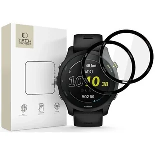 Szkło hybrydowe TECH-PROTECT Glass Flex do Garmin Forerunner 225/225 Music Czarny (2 szt.) - Akcesoria do smartwatchy - miniaturka - grafika 1
