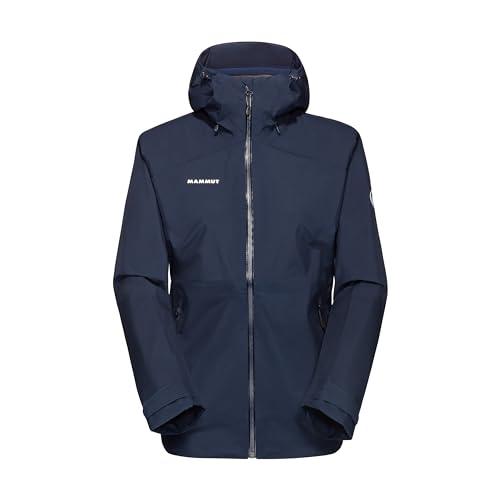 Mammut Damska kurtka hardshellowa, z serii Convey Tour, XS, ciemnoniebieska, kurtka z kapturem, kurtka przeciwdeszczowa, z Gore-Tex Paclite 2,5 l, morski, XS