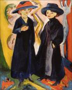 Plakaty - Two Women, Ernst Ludwig Kirchner - plakat 40x60 cm - miniaturka - grafika 1