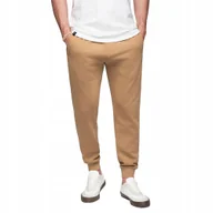 Dresy męskie - Spodnie męskie dresowe typu jogger - brązowe V2 OM-PABS-0173 XL - miniaturka - grafika 1