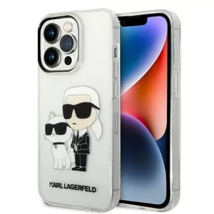 Karl Lagerfeld Obudowa dla telefonów komórkowych IML Glitter Karl and Choupette NFT na Apple iPhone 14 Pro KLHCP14LHNKCTGT przezroczysty - Etui i futerały do telefonów - miniaturka - grafika 1