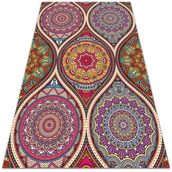 Dywany zewnętrzne - Dywan na taras zewnętrzny Kolorowa mandala 60x90 cm - miniaturka - grafika 1