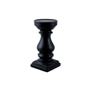 Świecznik ceramiczny 15 cm czarny - Świeczniki - miniaturka - grafika 1