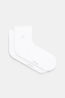 Skarpetki damskie - Calvin Klein skarpetki 2-pack damskie kolor biały 701229681 - miniaturka - grafika 1
