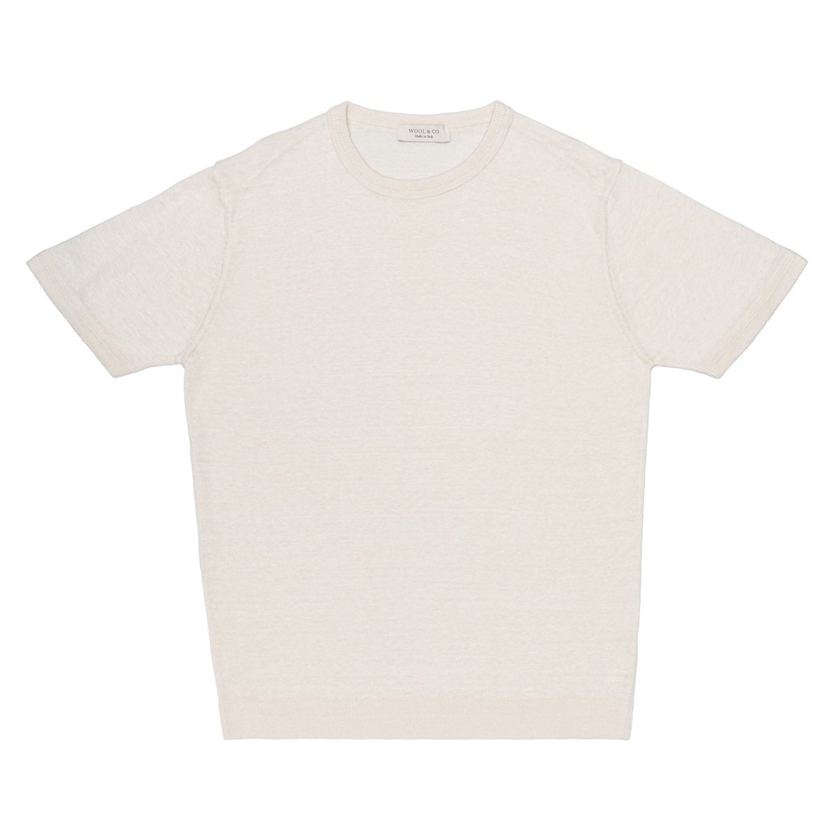 sweter MM męskie wełna & Co Pettinato len Ecrù
