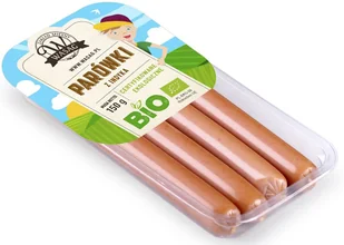 PARÓWKI Z INDYKA BIO 150 g - WASĄG (Z PÓŁKI) - Pasztet i przetwory mięsne - miniaturka - grafika 1