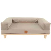 Legowiska dla psów - Animood Legowisko Sofa Sonya Rozmiar: Uniwersalny, Kolor: Szary, Materiał: Welur/Sztruks - miniaturka - grafika 1