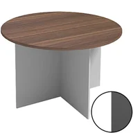 Stoły i stoliki do biura - B2B Partner Stół konferencyjny 1200 mm, okrągły, biały/grafitowy 6101037 - miniaturka - grafika 1