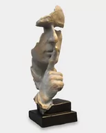 Figurki dekoracyjne - Cisza Nowoczesna Figura Dekoracyjna Szaro Złota - miniaturka - grafika 1