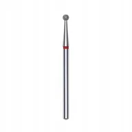 Frezarki do paznokci - Frez diamentowy kulka 2,5mm czerwona - miniaturka - grafika 1