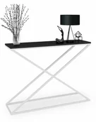 Konsole i sekretarzyki - Wąska konsola w nowoczesnym stylu biały + czarny P4-F89 - miniaturka - grafika 1