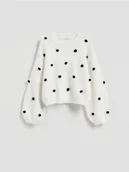 Swetry damskie - Reserved - Sweter w kropki - wielobarwny - miniaturka - grafika 1