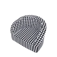 Krzesła obrotowe dla dzieci - MISIOO Fotel, czarne trójkąty, smart (bawełna) - miniaturka - grafika 1