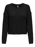 Swetry damskie - ONLY Sweter w kolorze czarnym - miniaturka - grafika 1