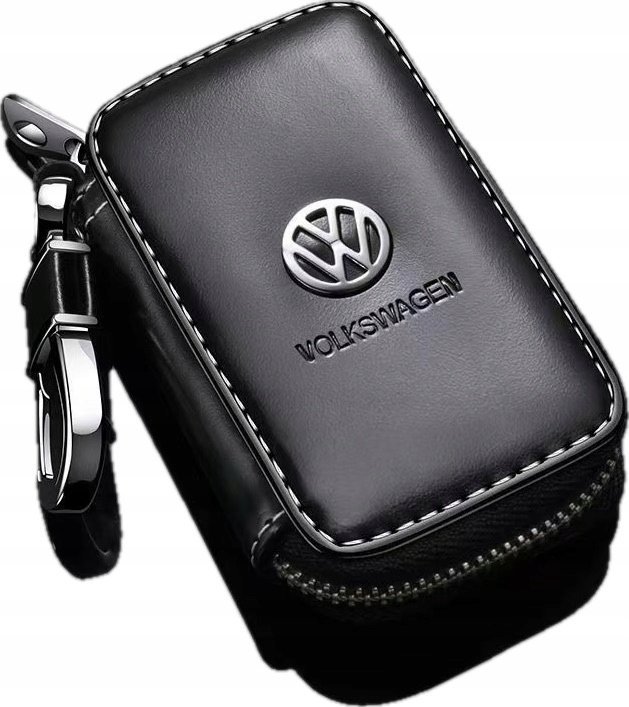 SKÓRZANE ETUI na klucz VOLKSWAGEN logo KLUCZYK samochodowy ELEGANCKI brelok