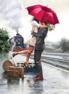 Haft Diamentowy Zakochana Para Dworzec 45x60 cm K - Dekoratorstwo Haft Diamentowy Zakochana Para Dworzec 45x60 cm K - Dekoratorstwo - miniaturka - grafika 1