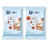 Masy plastyczne - 2 glinki polimerowe Fimo Air Light 250 g Biała + Terakota - miniaturka - grafika 1