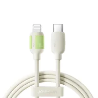 Kable USB - Kabel przewód USB-C - iPhone Lightning z fluorescencyjną końcówką 30W 1.2m - beżowy JOYROOM - miniaturka - grafika 1
