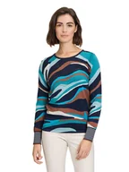 Swetry damskie - Betty Barclay Sweter w kolorze turkusowo-jasnobrązowo-niebieskim - miniaturka - grafika 1