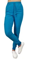 Spodnie damskie - Spodnie medyczne elastyczne turkusowe Comfort Fit roz XXL - miniaturka - grafika 1
