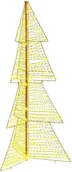 Ozdoby bożonarodzeniowe - vidaXL Choinka z 160 diodami LED Ciepła biel 150 cm PET - miniaturka - grafika 1