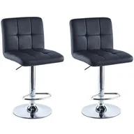 Fotele i krzesła ogrodowe - HOKER KRZESŁO BAROWE CZARNE KPL 2SZT - miniaturka - grafika 1