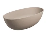 Wanny - Omnires Wanna wolnostojąca Shell M+ 160x75 cm owalna kompozyt dune beige mat SHELLWWDB - miniaturka - grafika 1