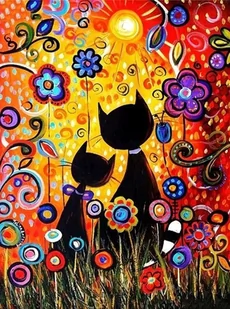 Haft Diamentowy Zaczarowane Kotki 40x50 - Dekoratorstwo Haft Diamentowy Zaczarowane Kotki 40x50 - Dekoratorstwo - miniaturka - grafika 1