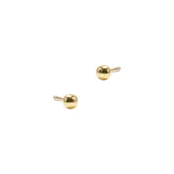Biżuteria dla dzieci - Złote kolczyki 585 kulki 3mm sztyft - miniaturka - grafika 1