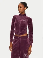 Bluzy damskie - Juicy Couture Bluza Morgan Cross JCBCT224832 Bordowy Regular Fit - miniaturka - grafika 1