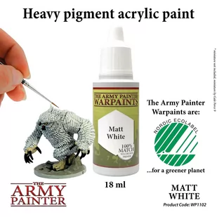 Army Painter: Matt White - Akcesoria do gier planszowych - miniaturka - grafika 1