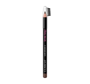CLARESA - BROW BOY! - Long Lasting Brow Pencil - Długotrwała kredka do brwi ze szczoteczką - 1,15 g - 12 Dark Brown - Akcesoria i kosmetyki do stylizacji brwi - miniaturka - grafika 1